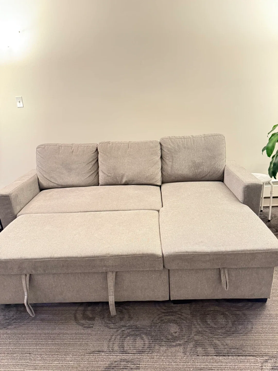 Grey Sectional Sofa with Storage