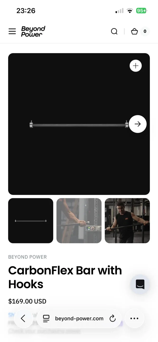 Beyond Power CarbonFlex Bar with Hooks 36in image indicator(6)