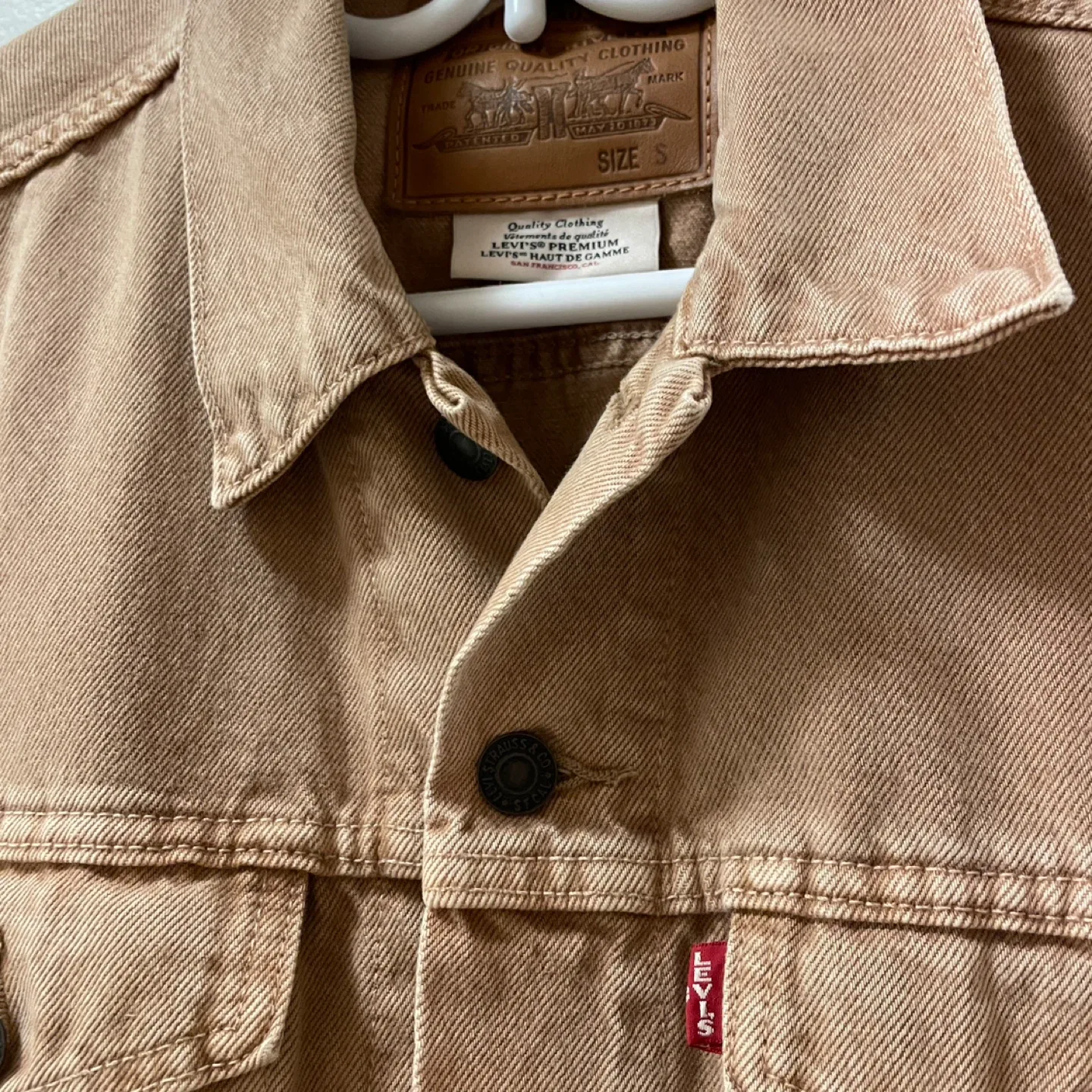 Levi Strauss Brown Denim Trucker Jacket Size Small Men’s image indicator(3)