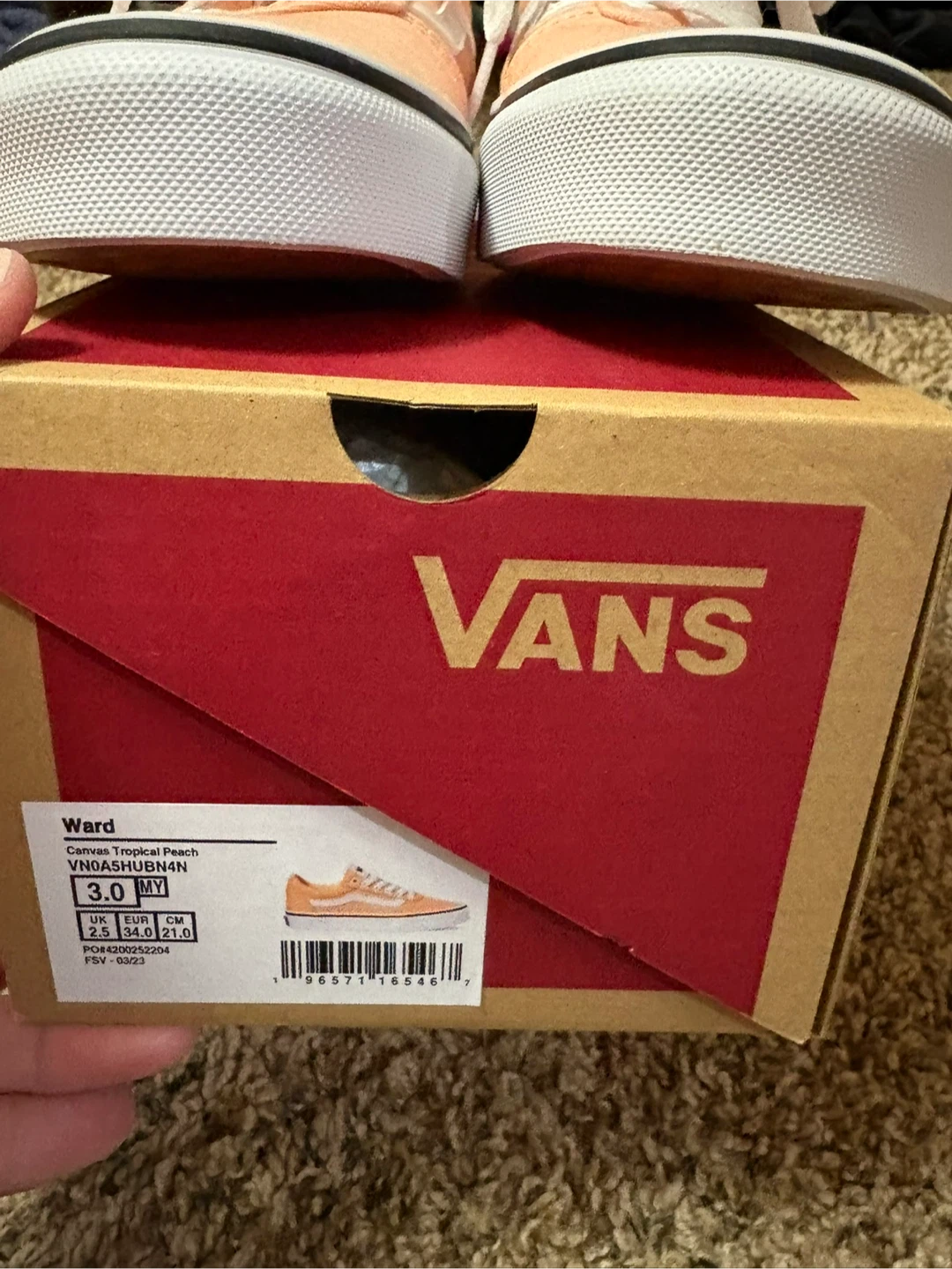 Vans Coastal Tropical Peach Shoes - Size 3 Youth - photo 3