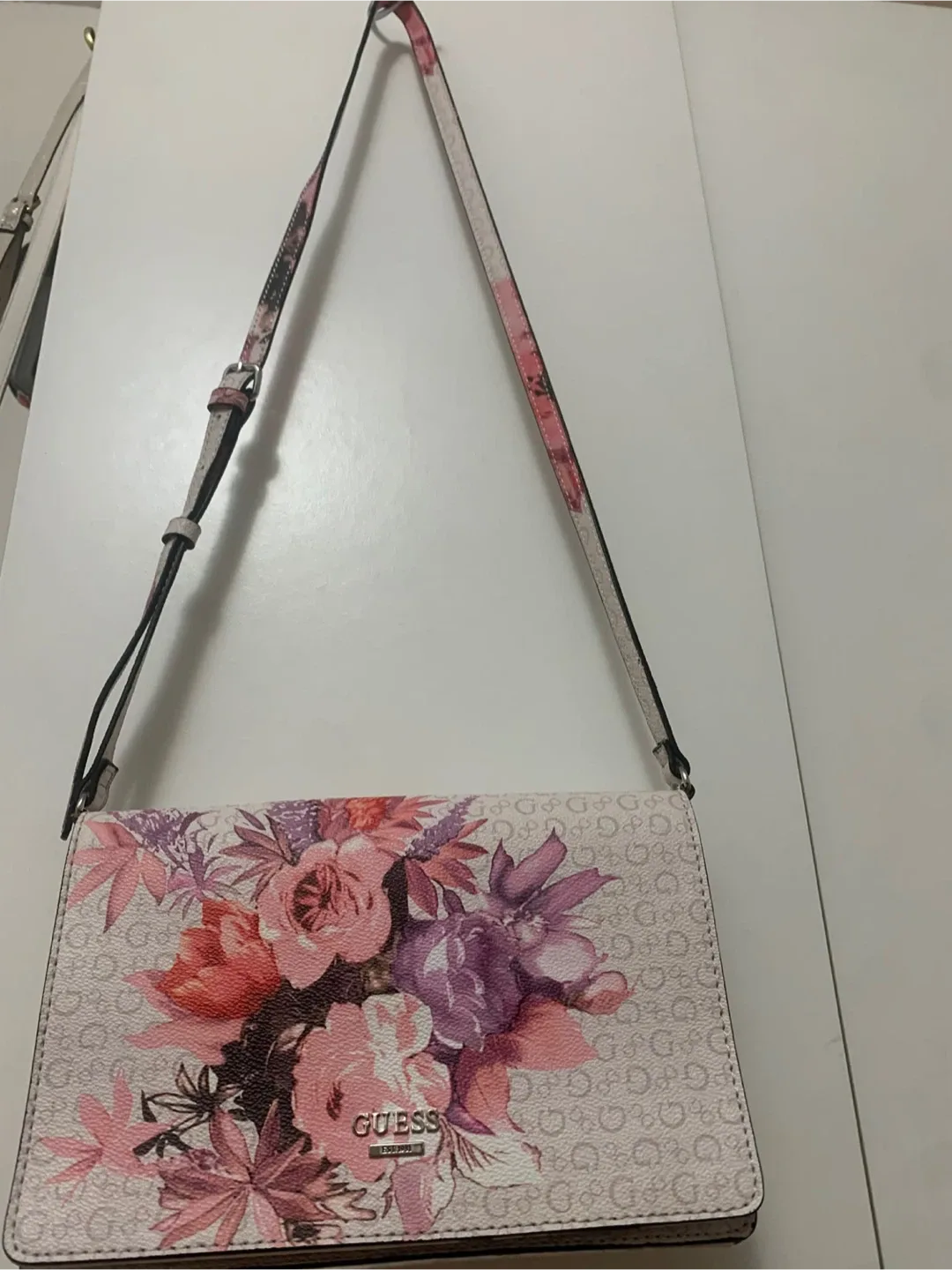 Guess Floral Print Crossbody Bag