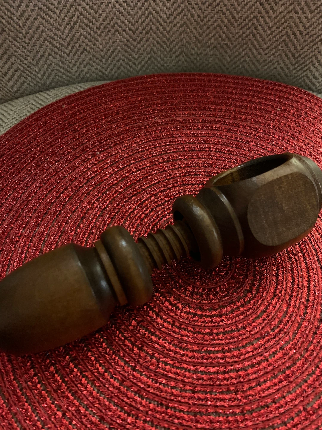 Vintage Nut Cracker Wooden twist screw - photo 3