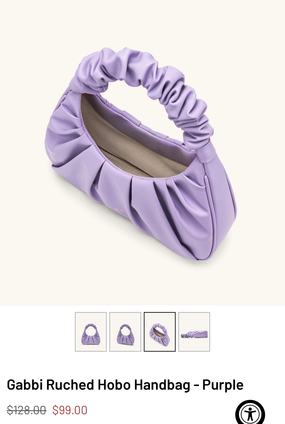 JW PEI Gabbi Ruched Hobo Handbag - Purple - photo 2