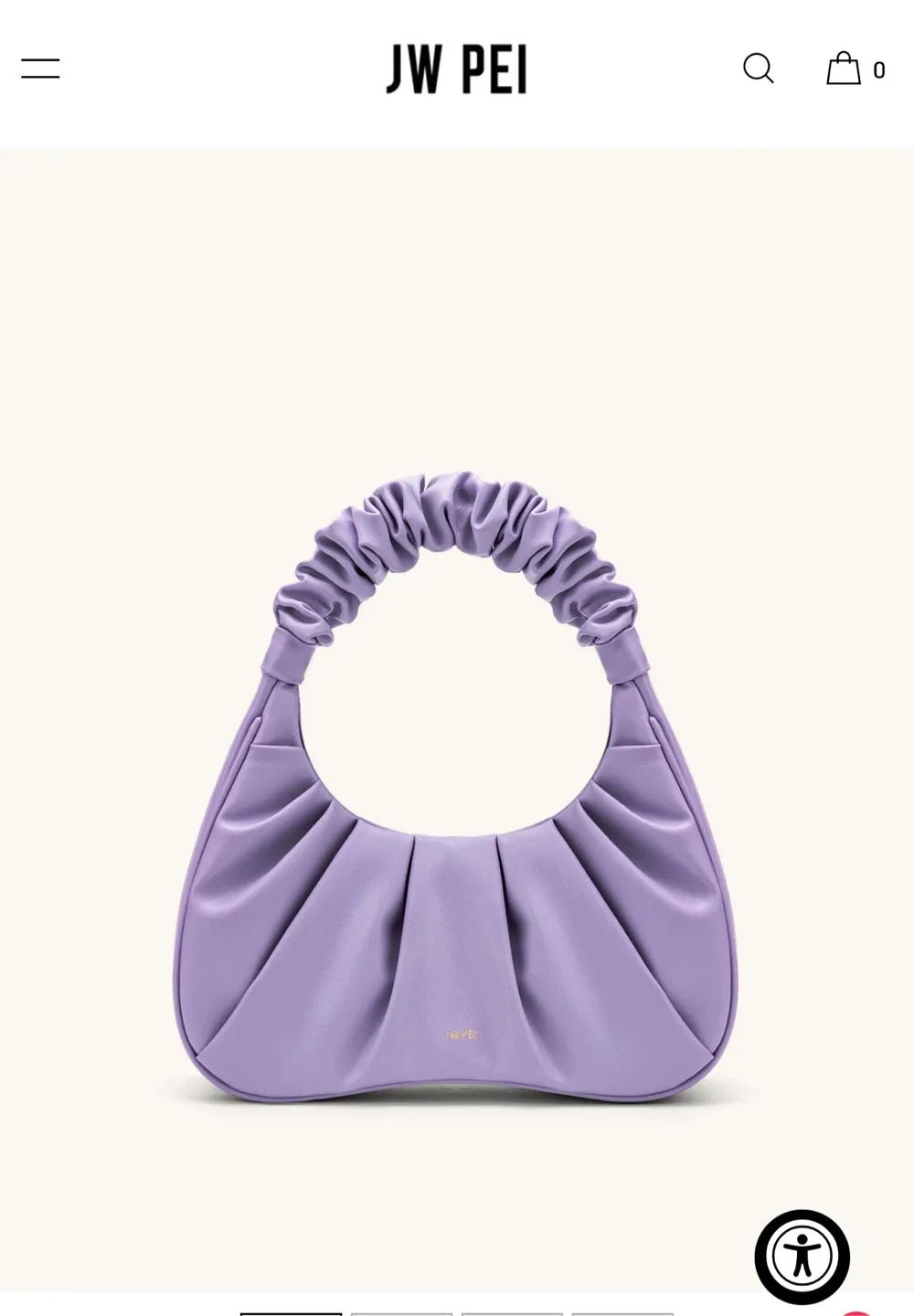 JW PEI Gabbi Ruched Hobo Handbag - Purple