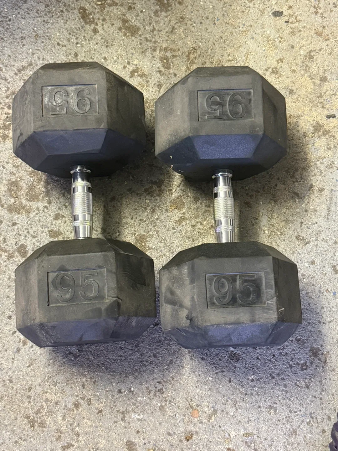 Pair of 95 lb Dumbbells