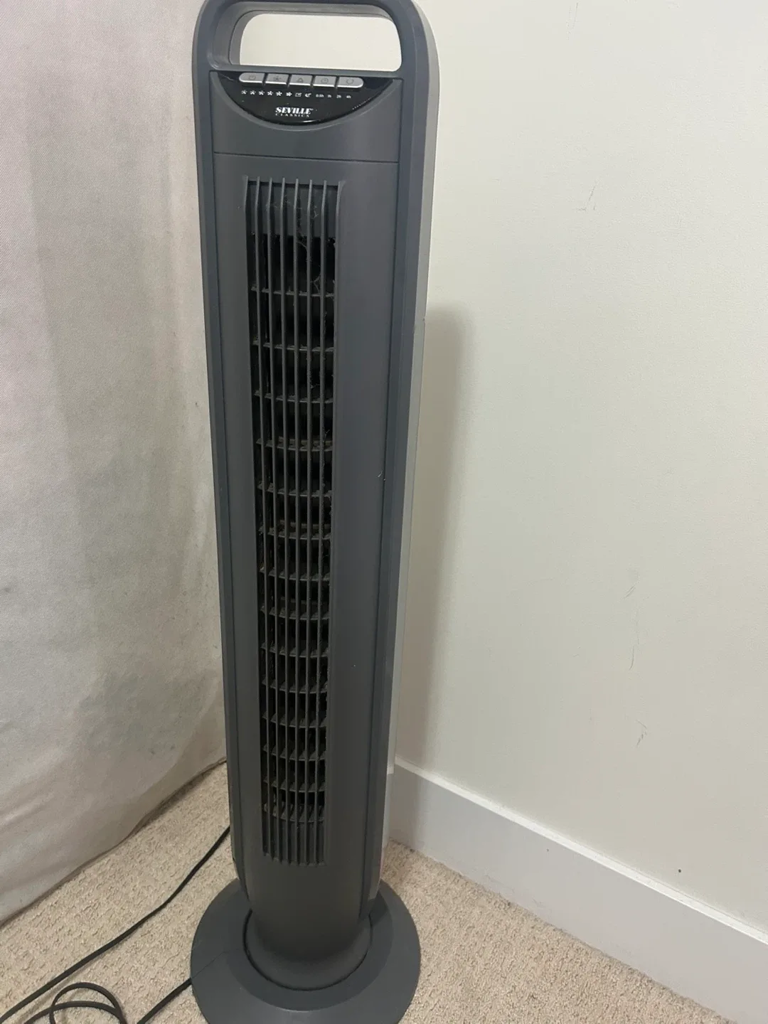 Seville Classics Tower Fan - Grey