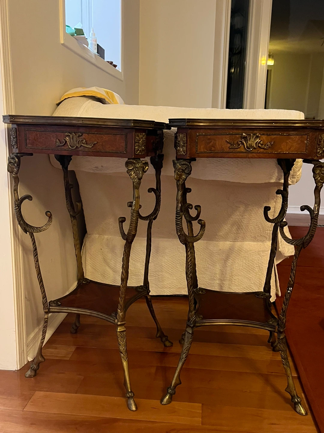 Antique Ornate Side Tables - Set of 2