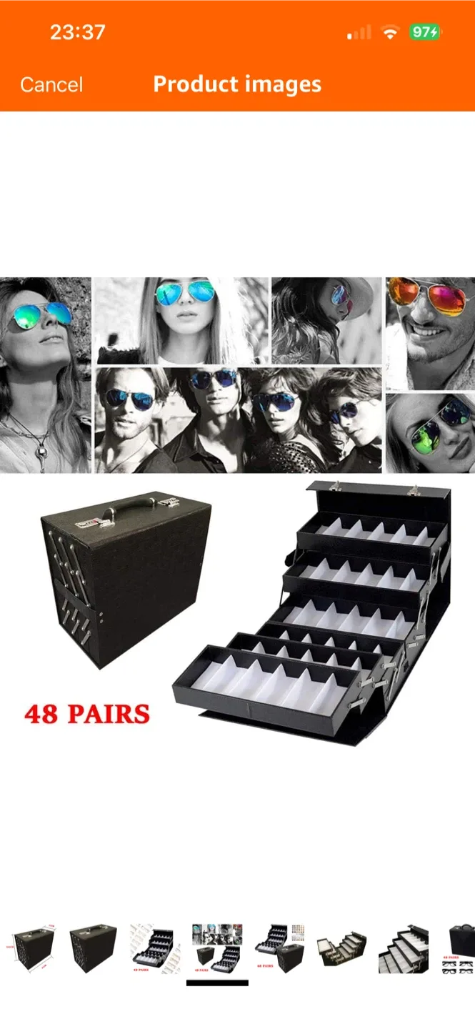 TFCLF Sunglass Organizer Case - 48 Slots image indicator(2)