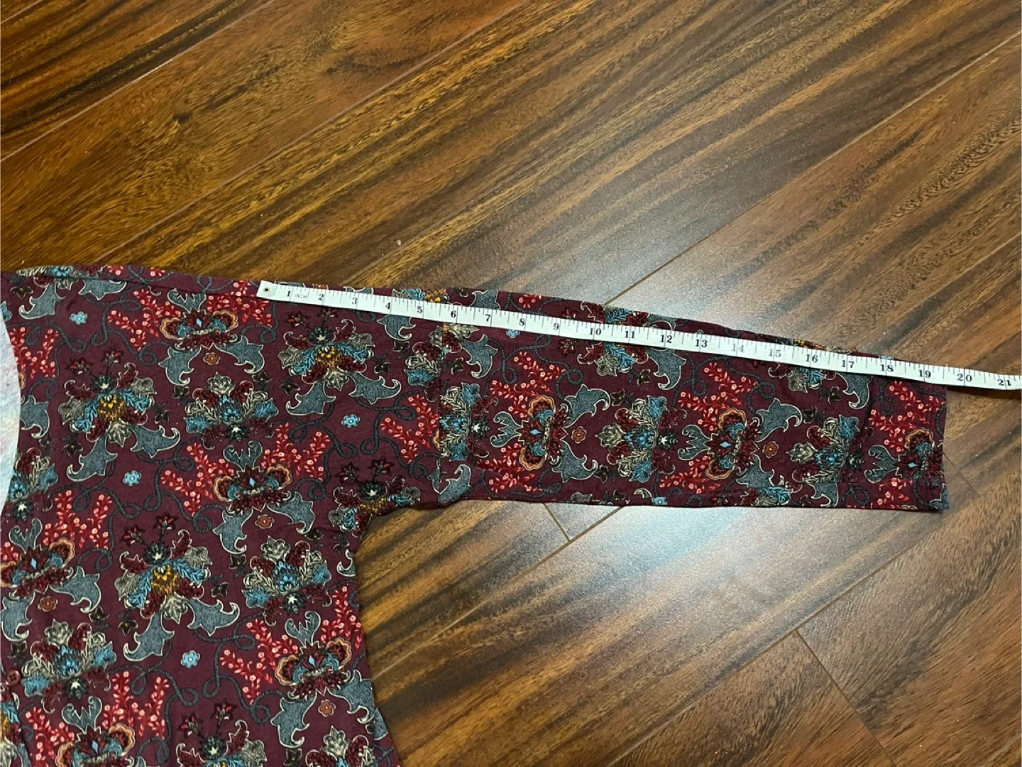 Alkamy womens medium paisley long sleeve burgundy tie front top image indicator(6)