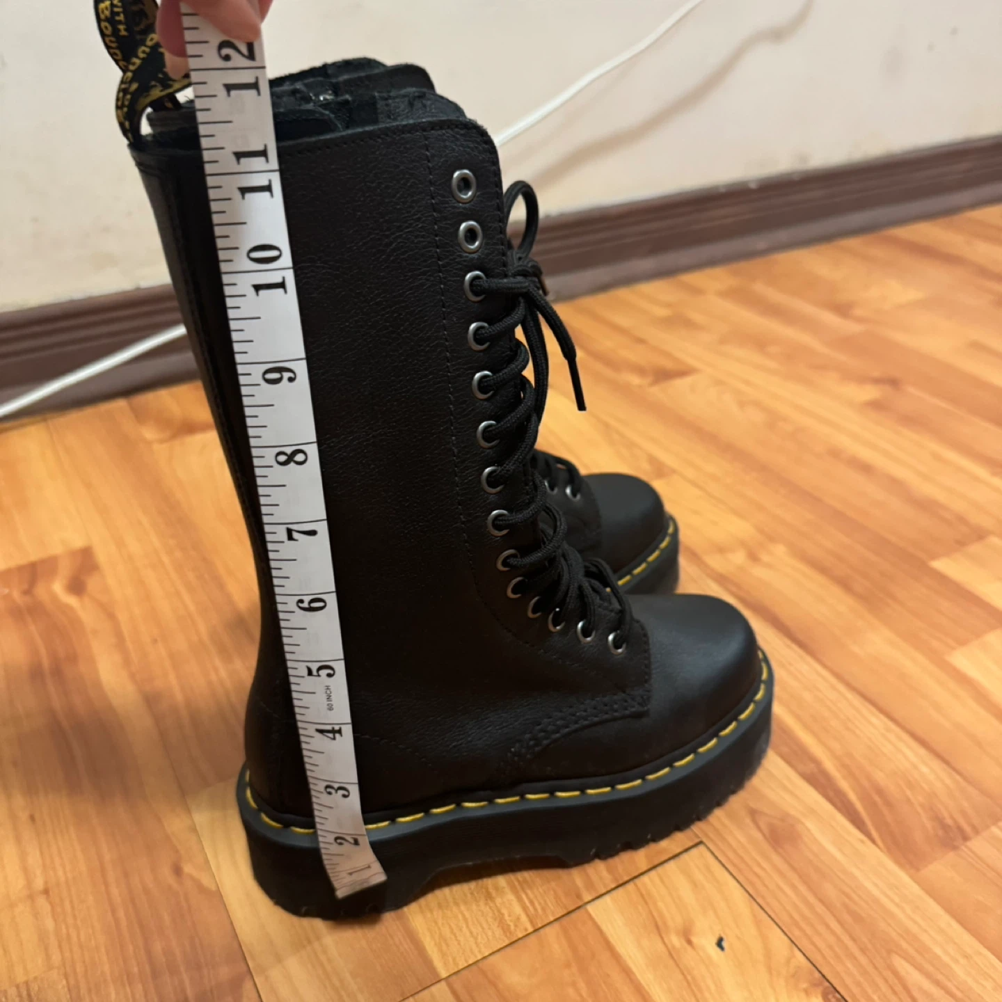 Dr. Martens Black Leather Platform Boots - photo 5