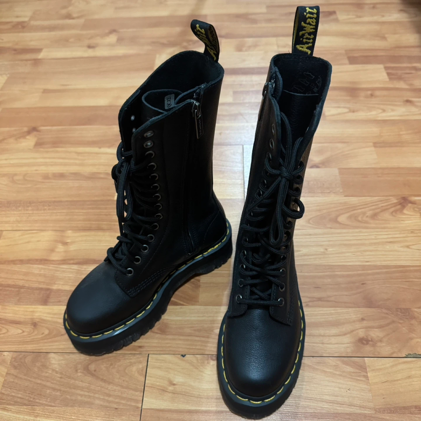 Dr. Martens Black Leather Platform Boots - photo 2