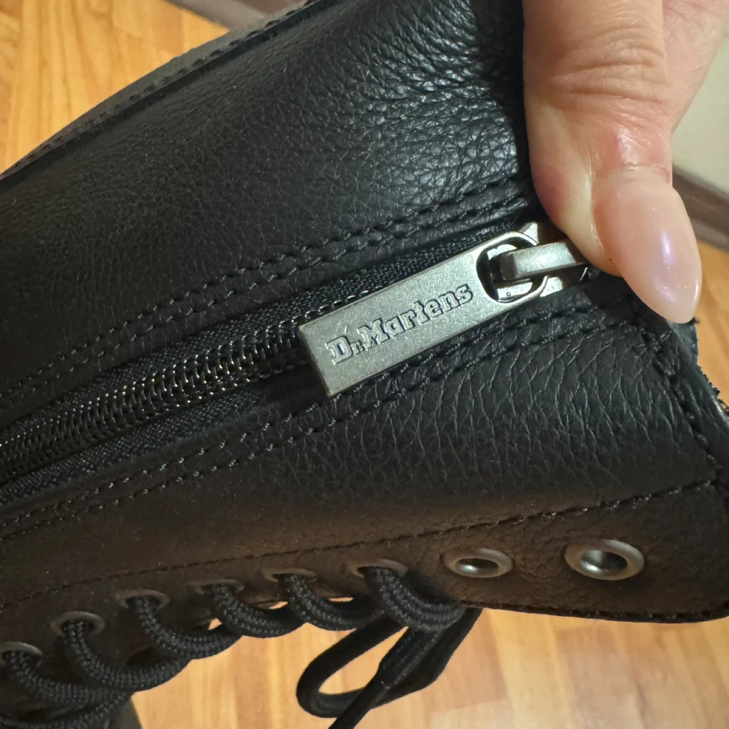 Dr. Martens Black Leather Platform Boots image indicator(6)