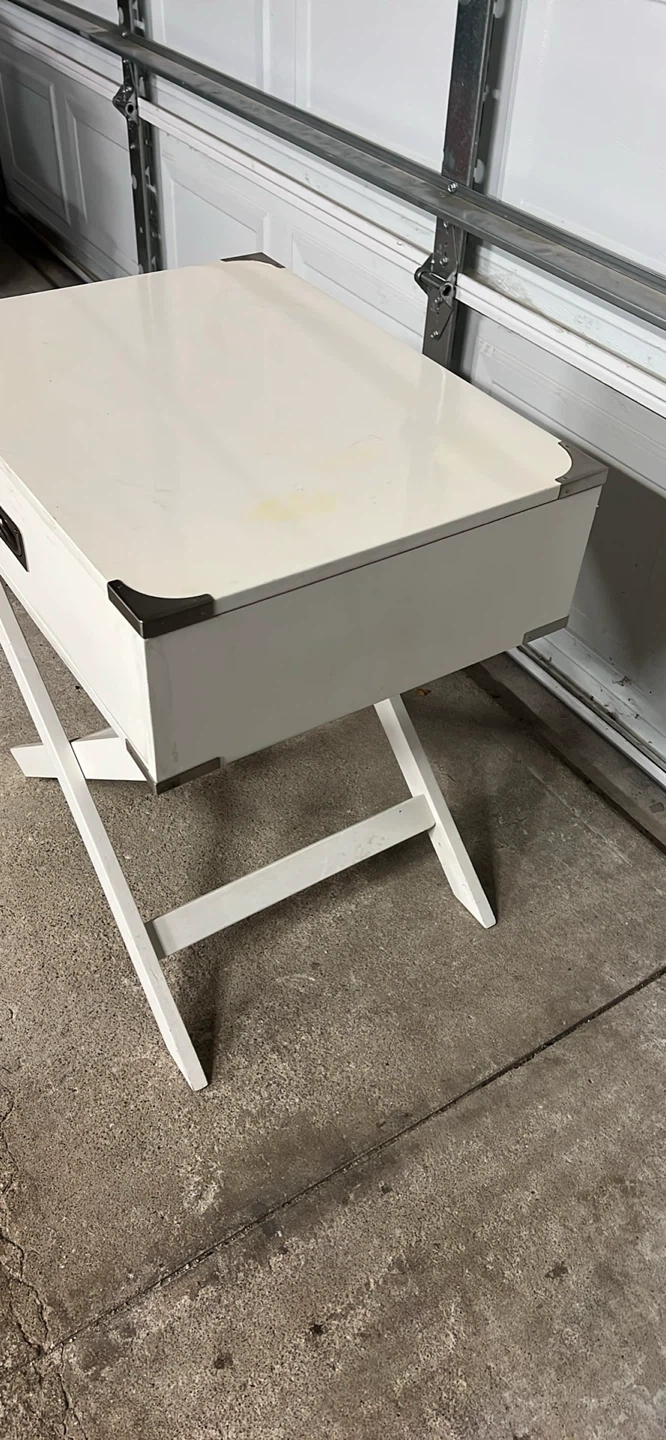White End Table with Drawer - photo 3