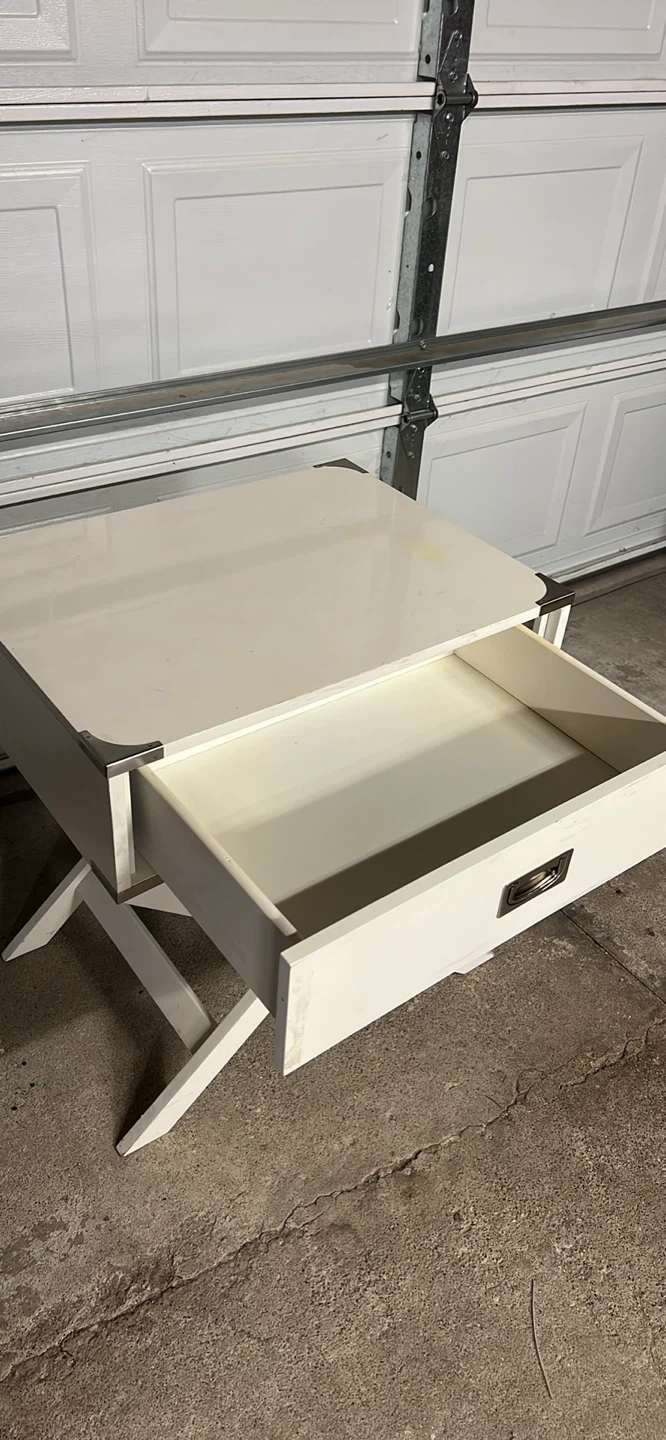 White End Table with Drawer - photo 5