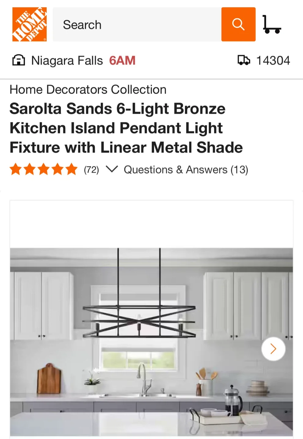 Home Decorators Collection Sarolta Sands 6-Light Pendant