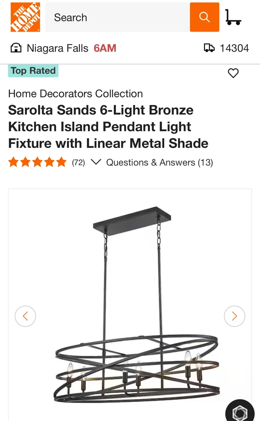 Home Decorators Collection Sarolta Sands 6-Light Pendant image indicator(5)