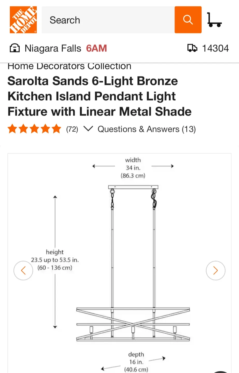 Home Decorators Collection Sarolta Sands 6-Light Pendant image indicator(3)