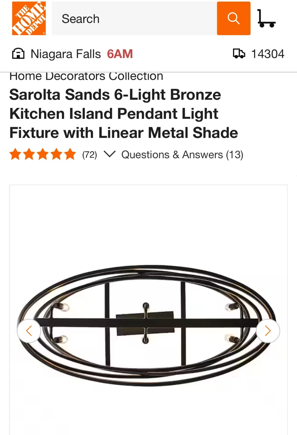 Home Decorators Collection Sarolta Sands 6-Light Pendant image indicator(4)