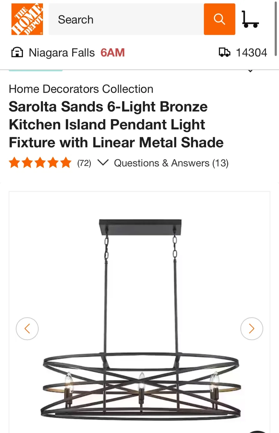 Home Decorators Collection Sarolta Sands 6-Light Pendant image indicator(2)