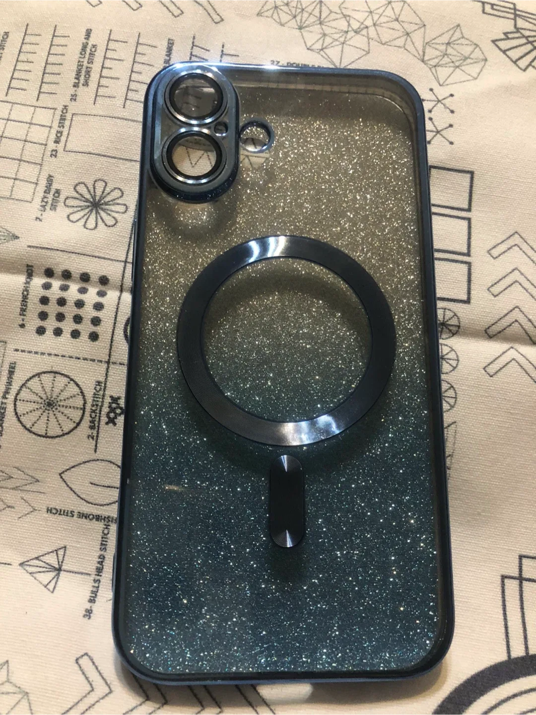 iPhone Case with MagSafe - Glittery light blue shade