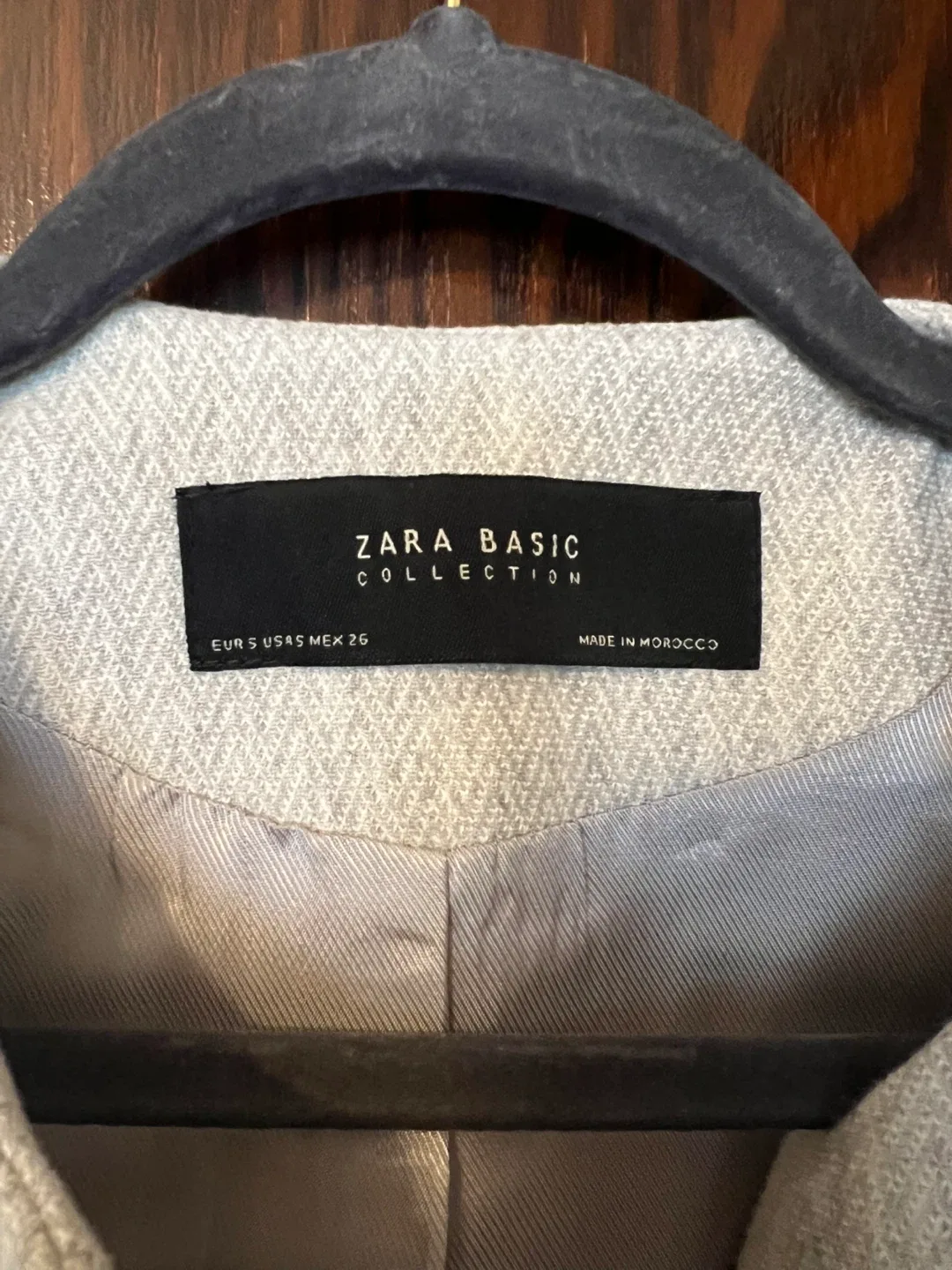 Zara light grey white Coat Blazer - Size S image indicator(3)