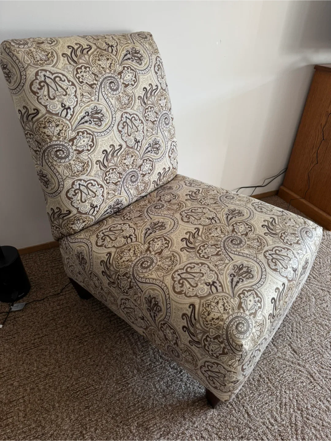 Upholstered Accent Chair - Paisley Pattern