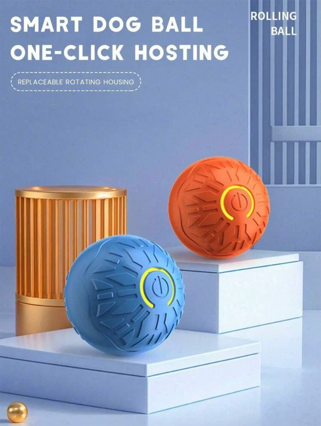 New Smart Dog Rolling Ball - Interactive Pet Toy image indicator(3)