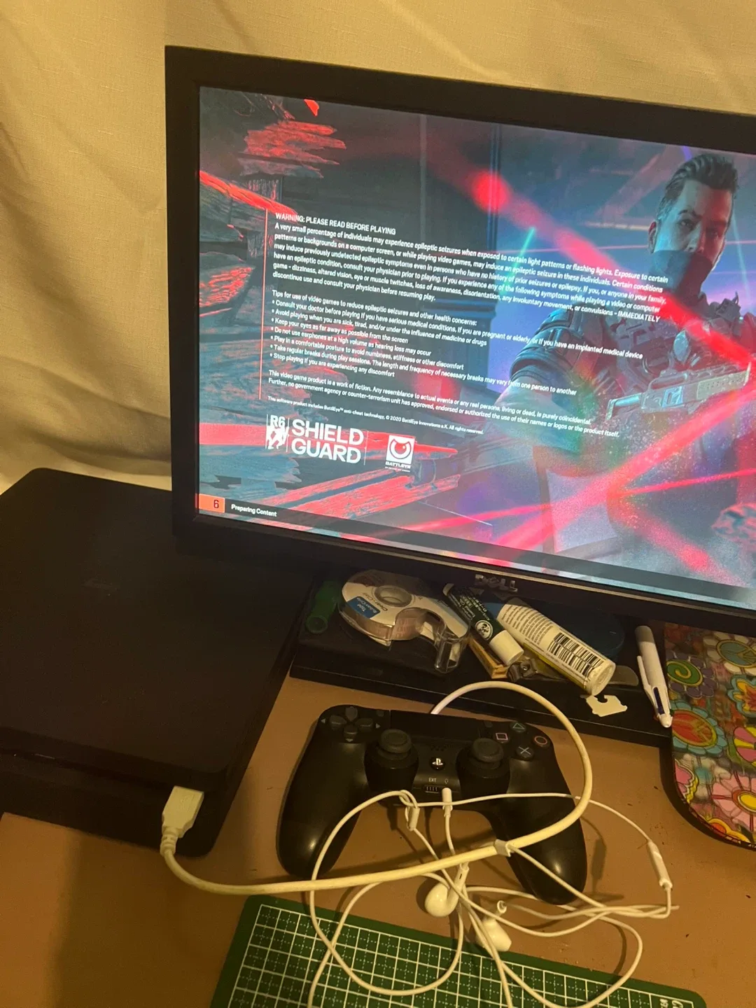PlayStation 4 with monitor