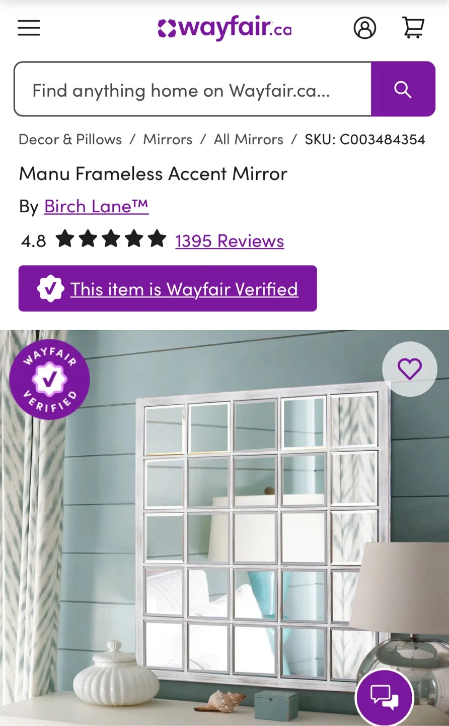Birch Lane Manu Frameless Accent Mirror