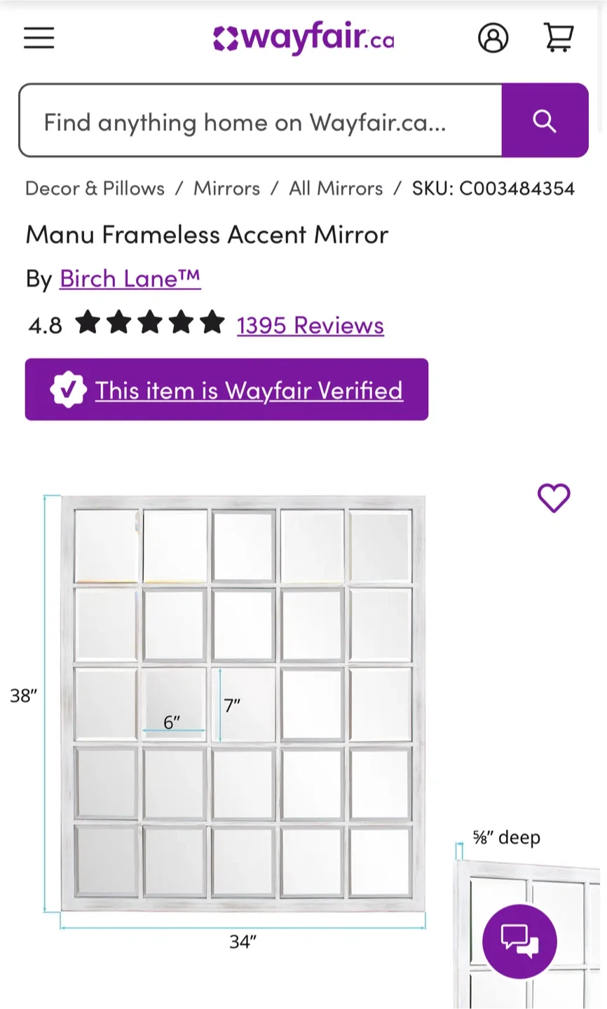 Birch Lane Manu Frameless Accent Mirror image indicator(3)