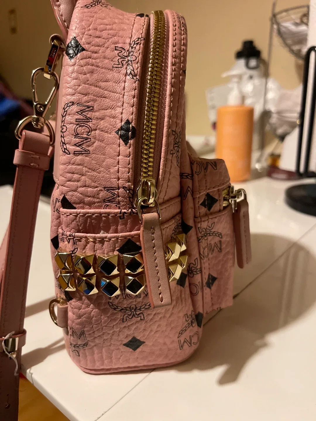 MCM Pink Mini Backpack image indicator(3)