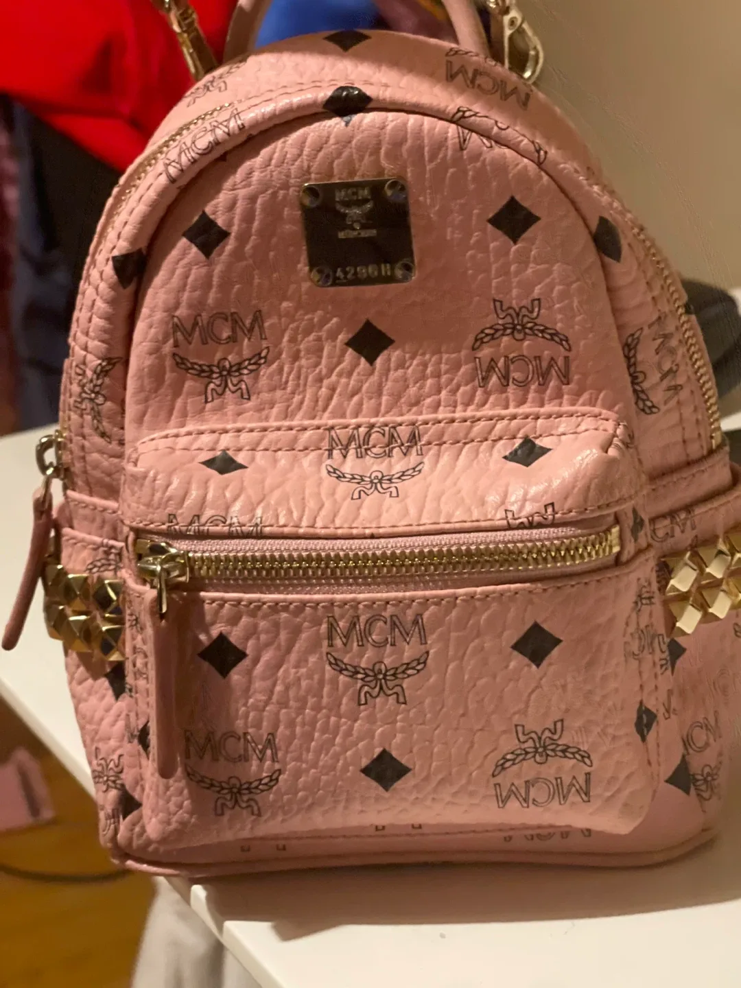 MCM Pink Mini Backpack