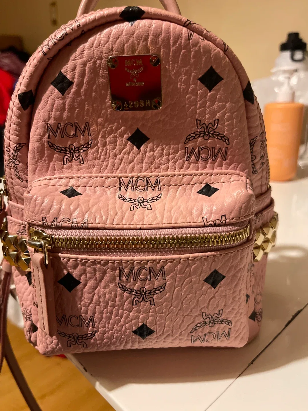 MCM Pink Mini Backpack image indicator(4)