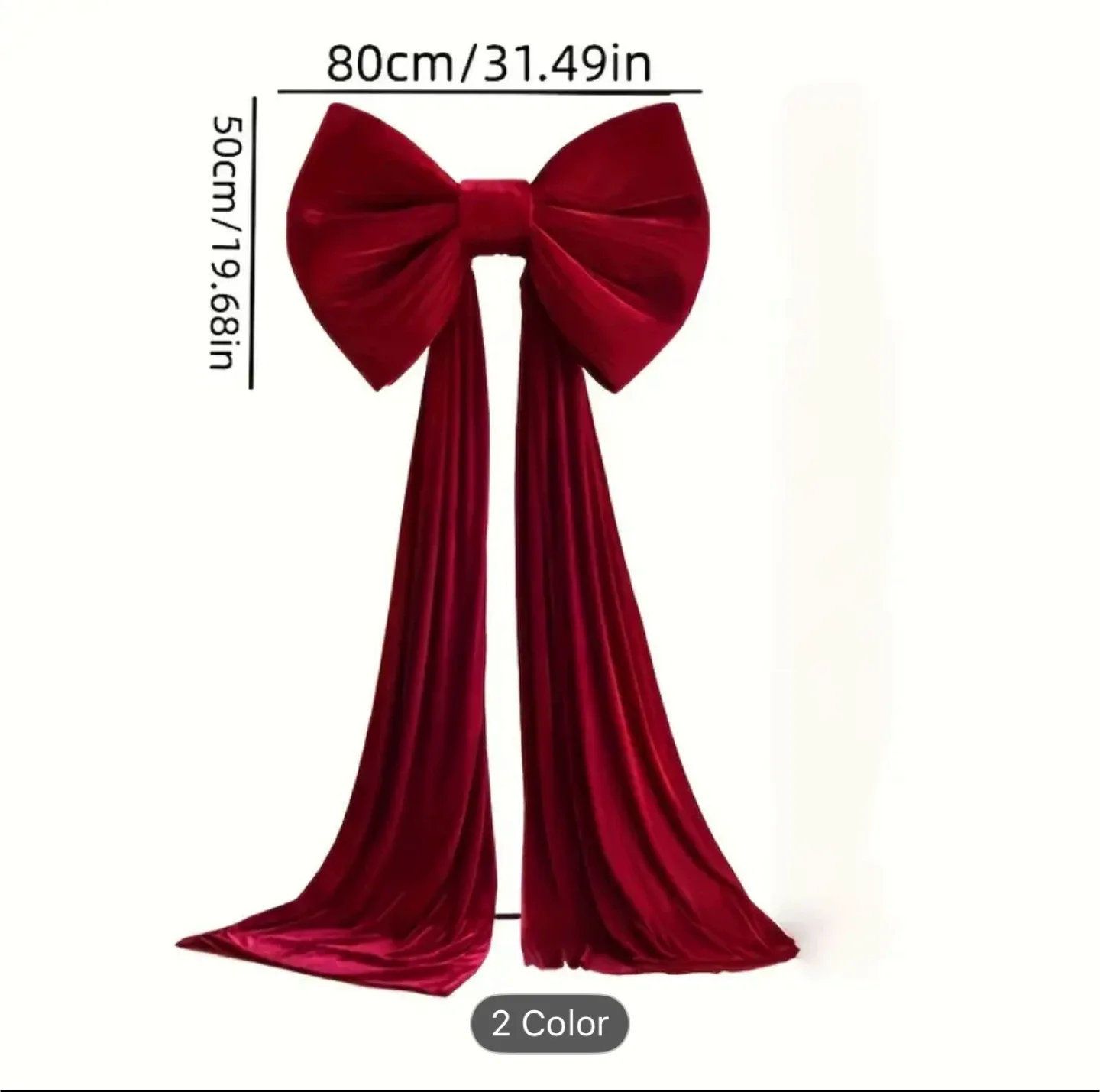 Crimson Velvet Bow Decoration - New! image indicator(2)