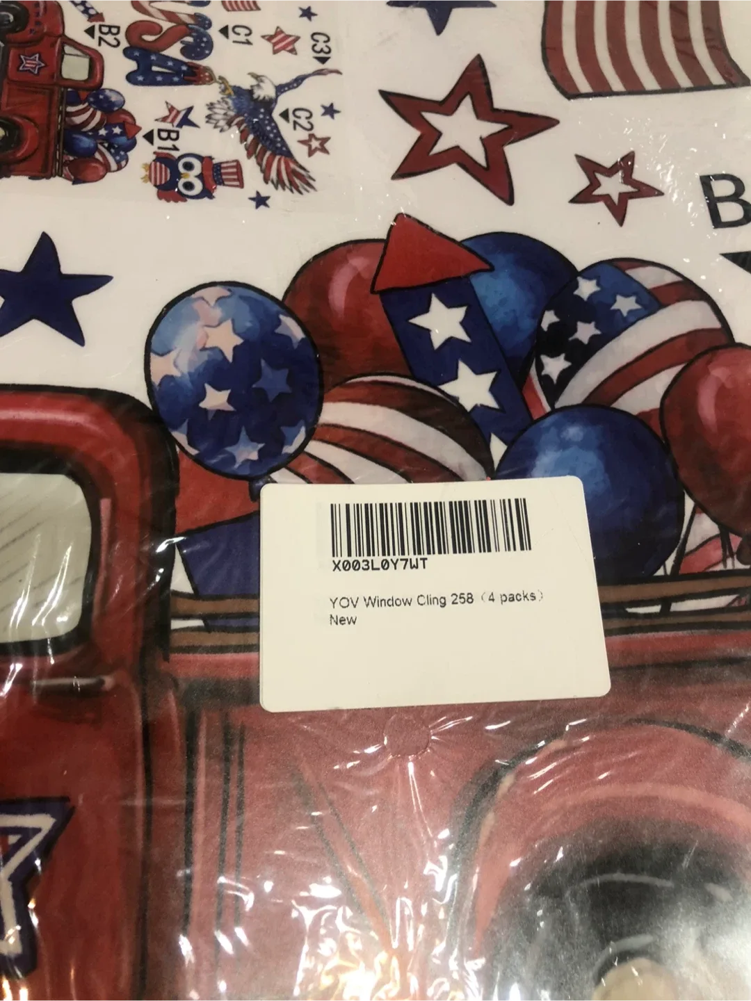 New YOV Window Cling 258 (4 packs)