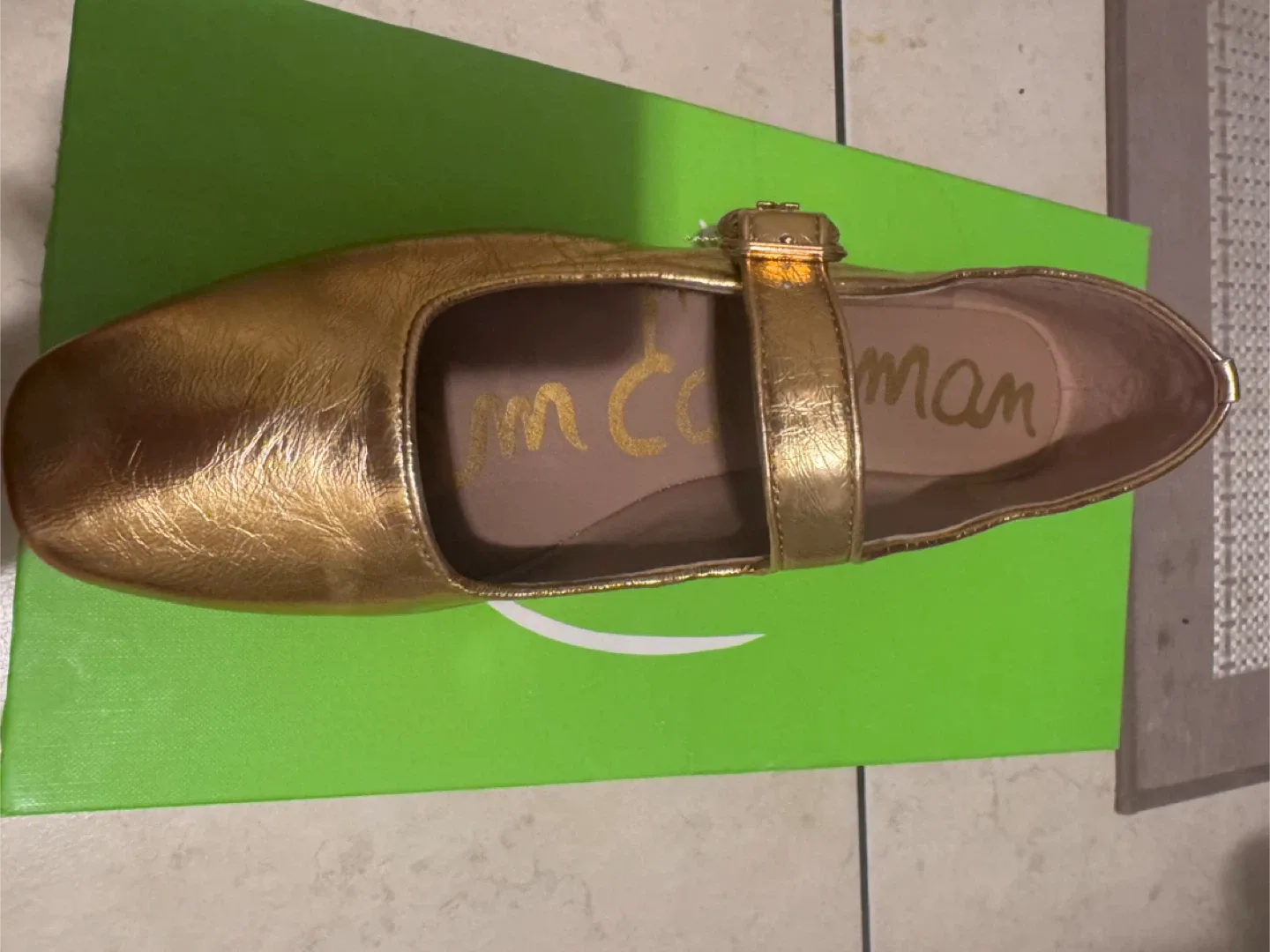 Sam Edelman Gold Mary Jane Flats, Size 9,5 image indicator(4)