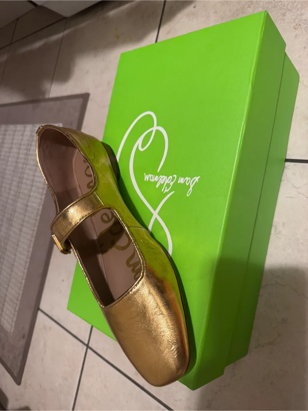 Sam Edelman Gold Mary Jane Flats, Size 9,5 image indicator(2)