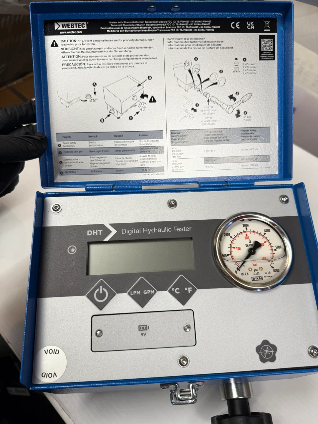 Webtec DHT04-S Digital Hydraulic Tester image indicator(5)