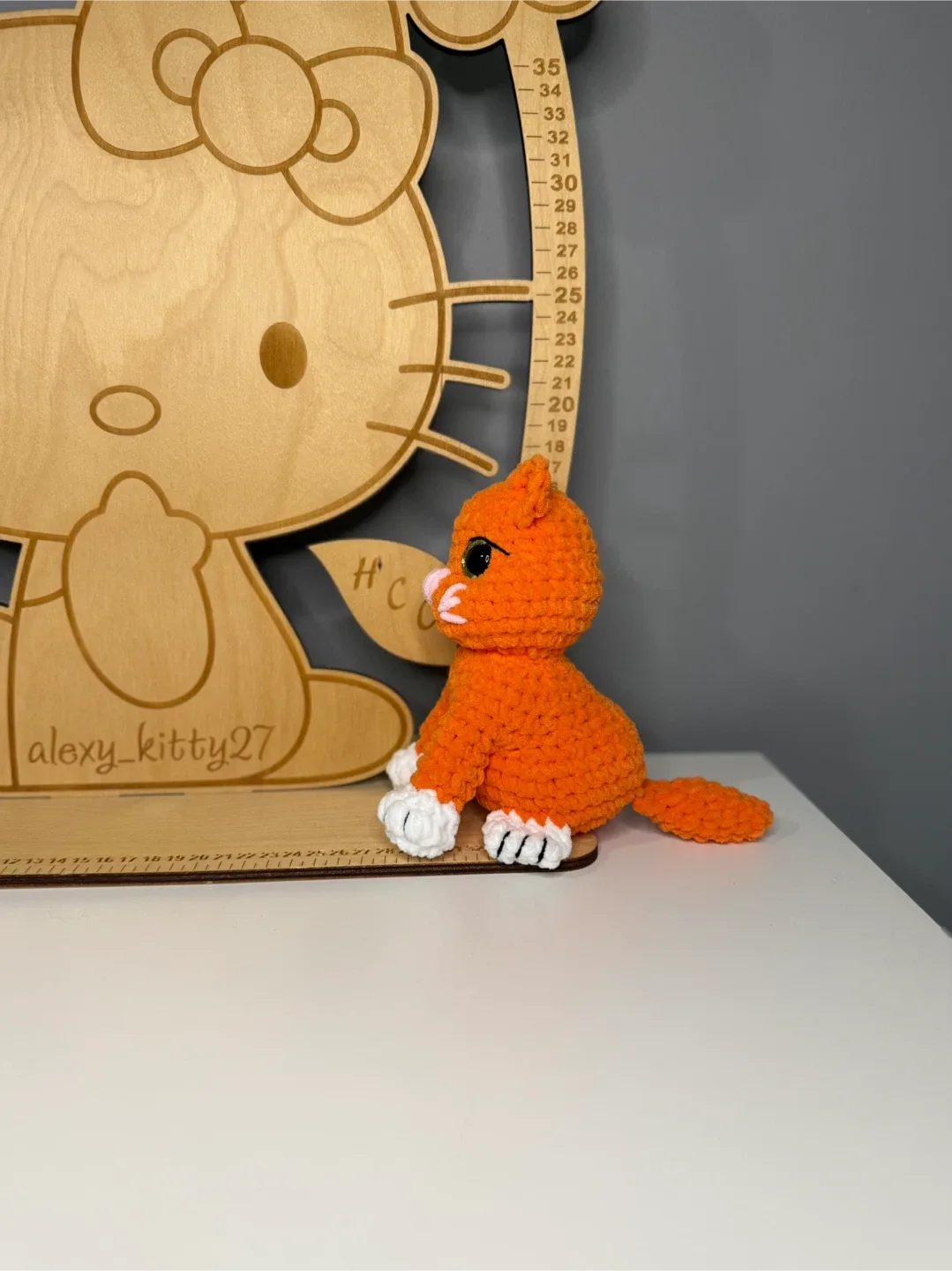 Orange Crochet Cat Plush image indicator(3)
