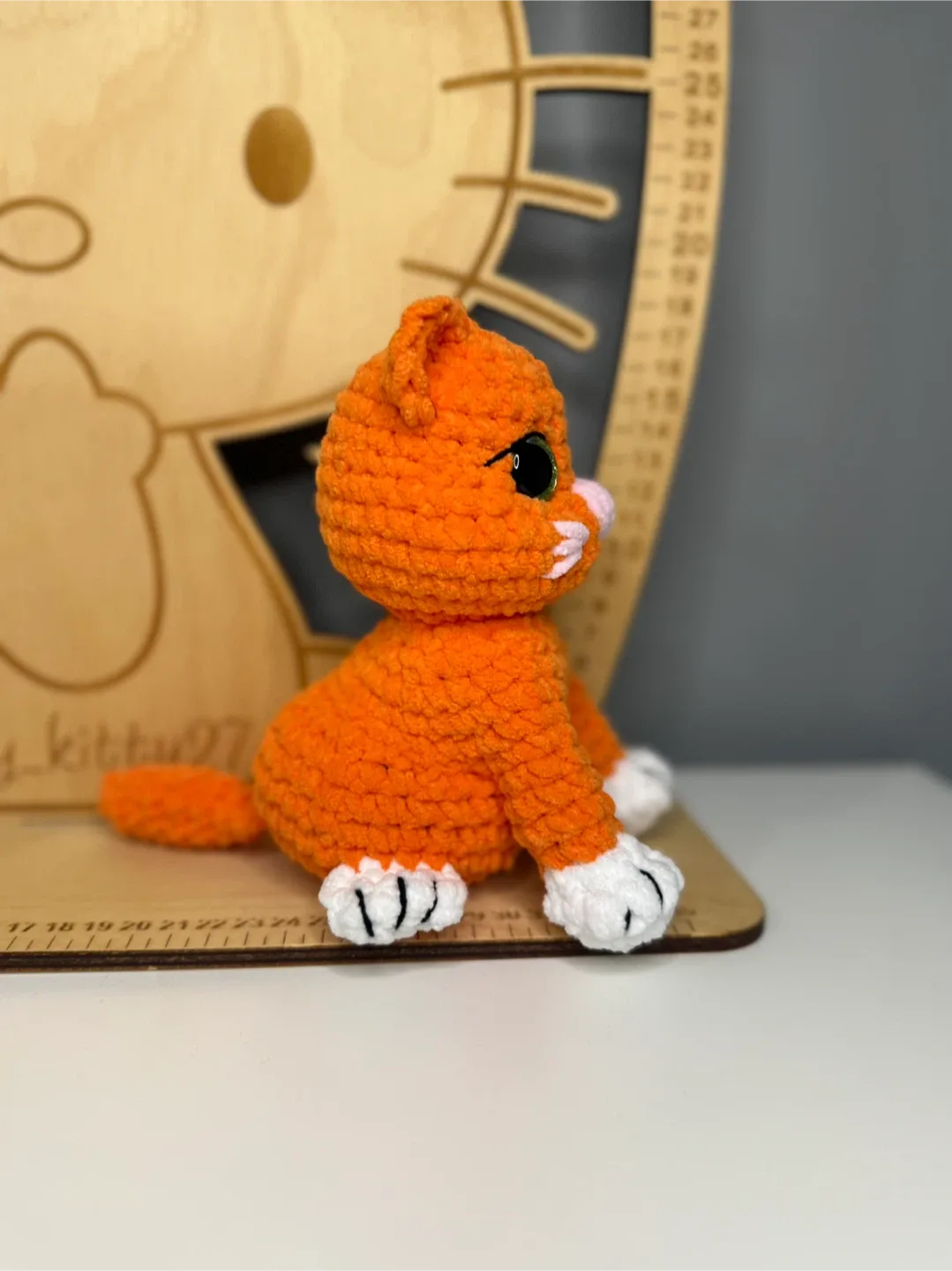 Orange Crochet Cat Plush image indicator(2)
