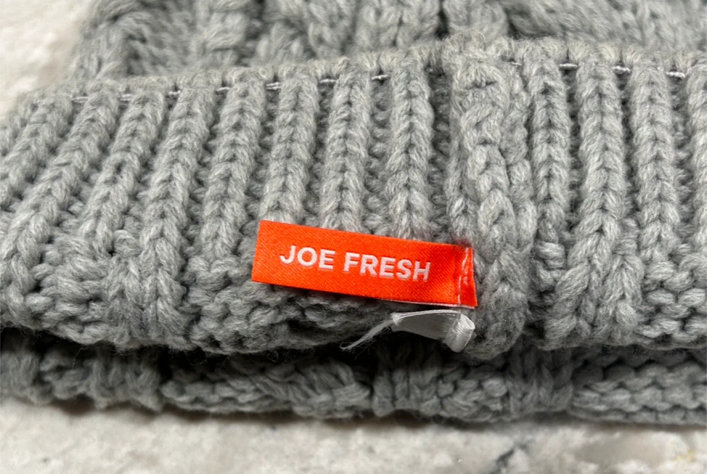 Joe Fresh Grey Knit Pom Pom Toque image indicator(2)