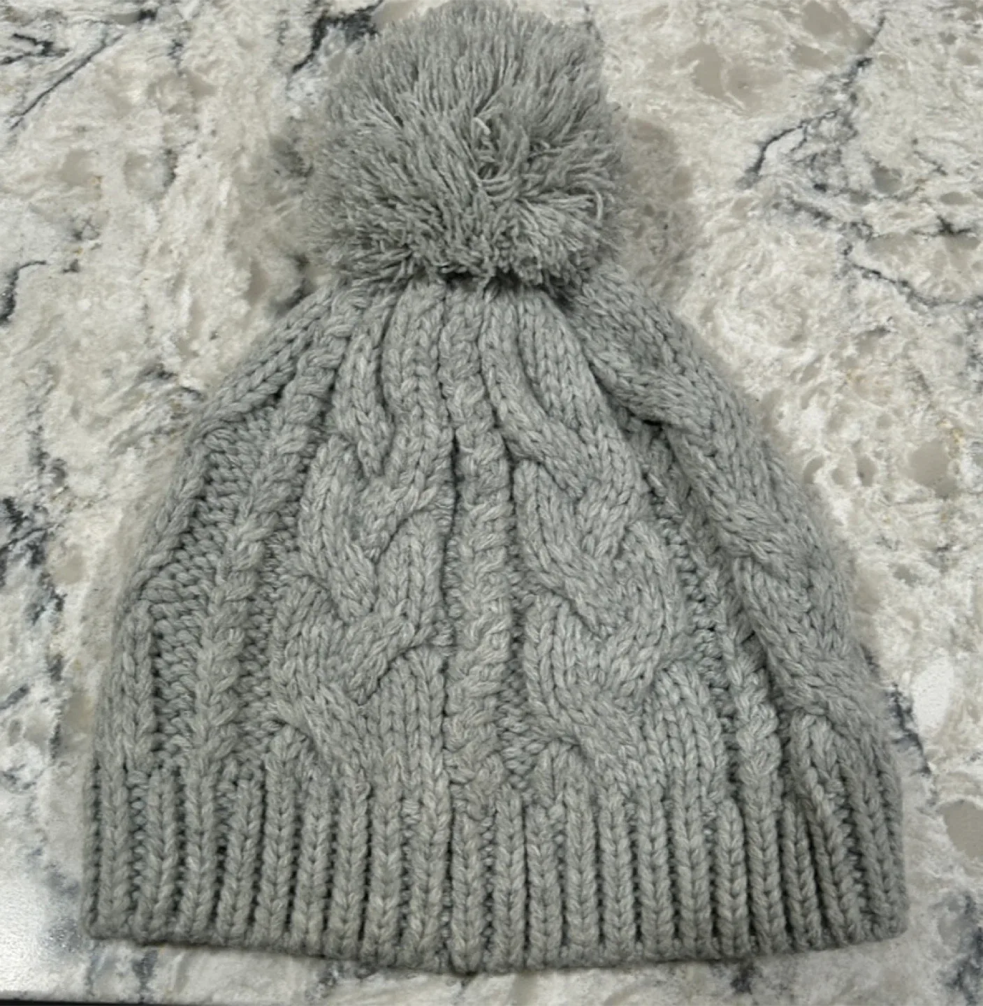 Joe Fresh Grey Knit Pom Pom Toque