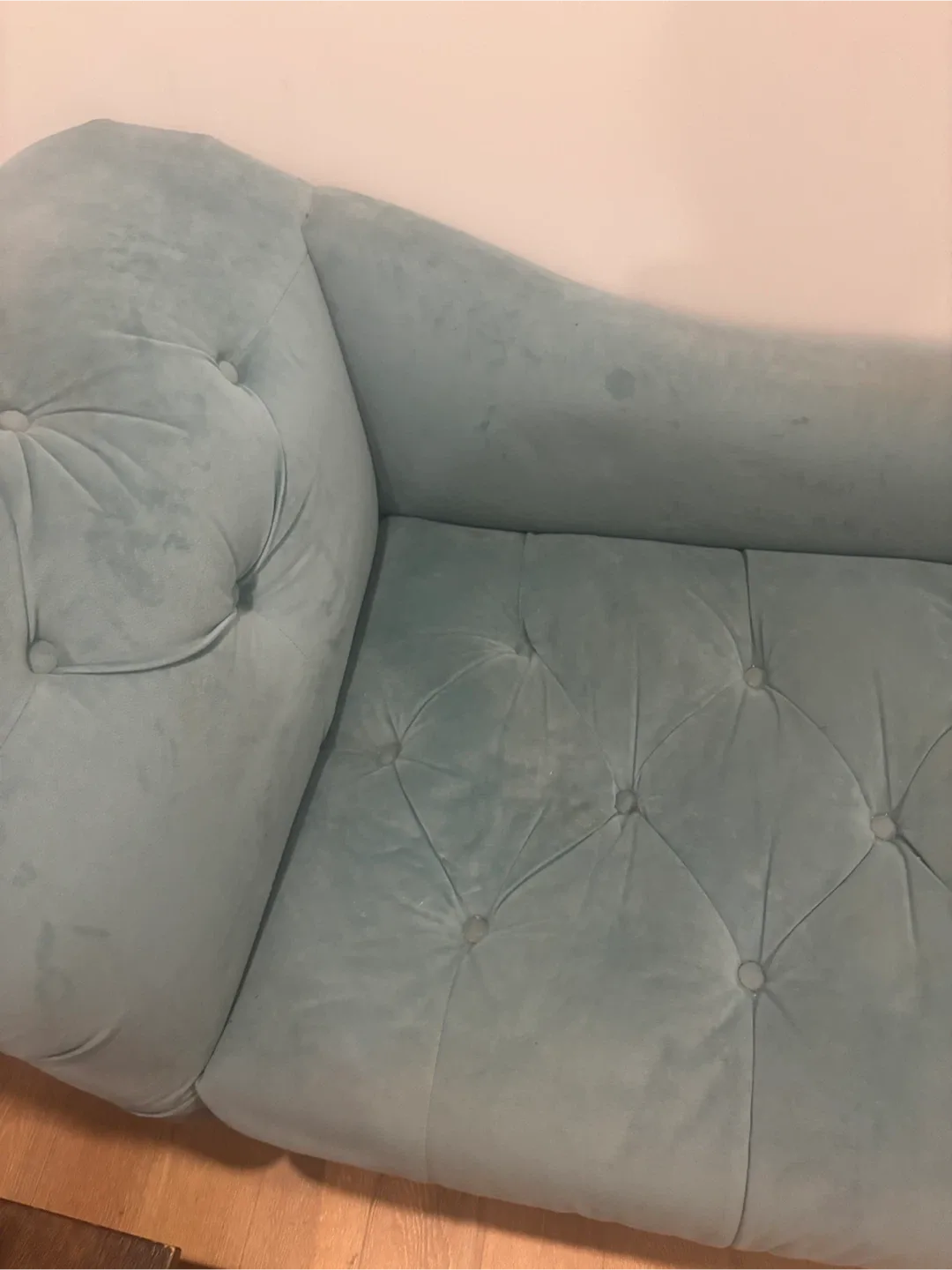 Light Blue Tufted Chaise Lounge image indicator(4)