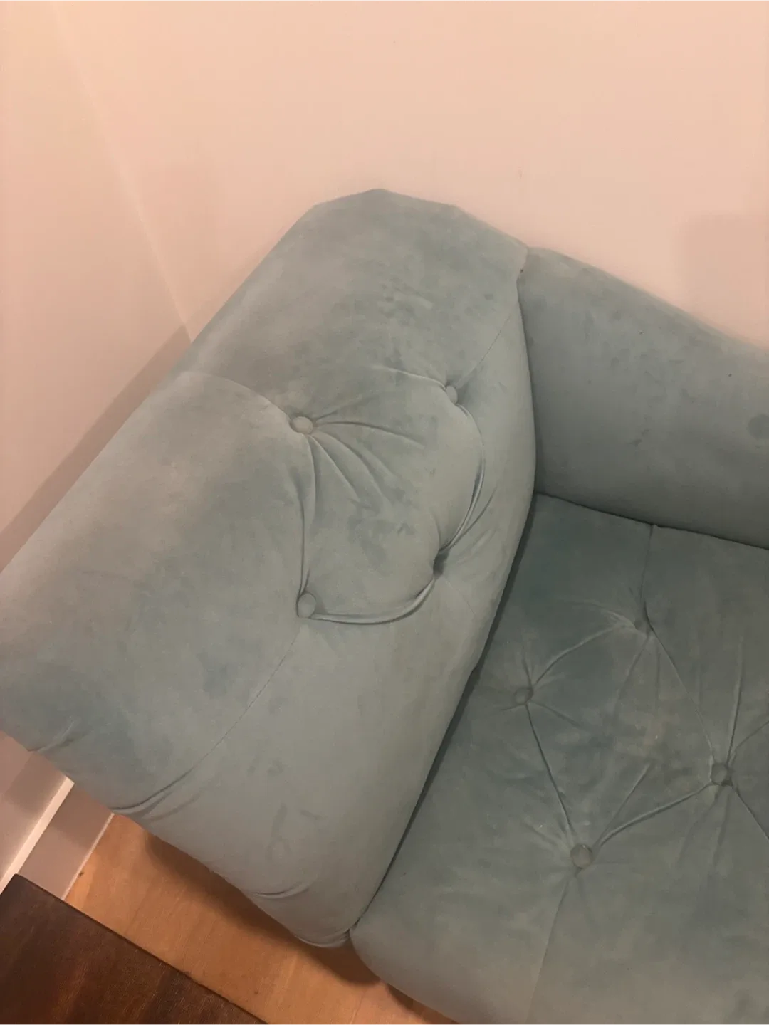 Light Blue Tufted Chaise Lounge image indicator(6)