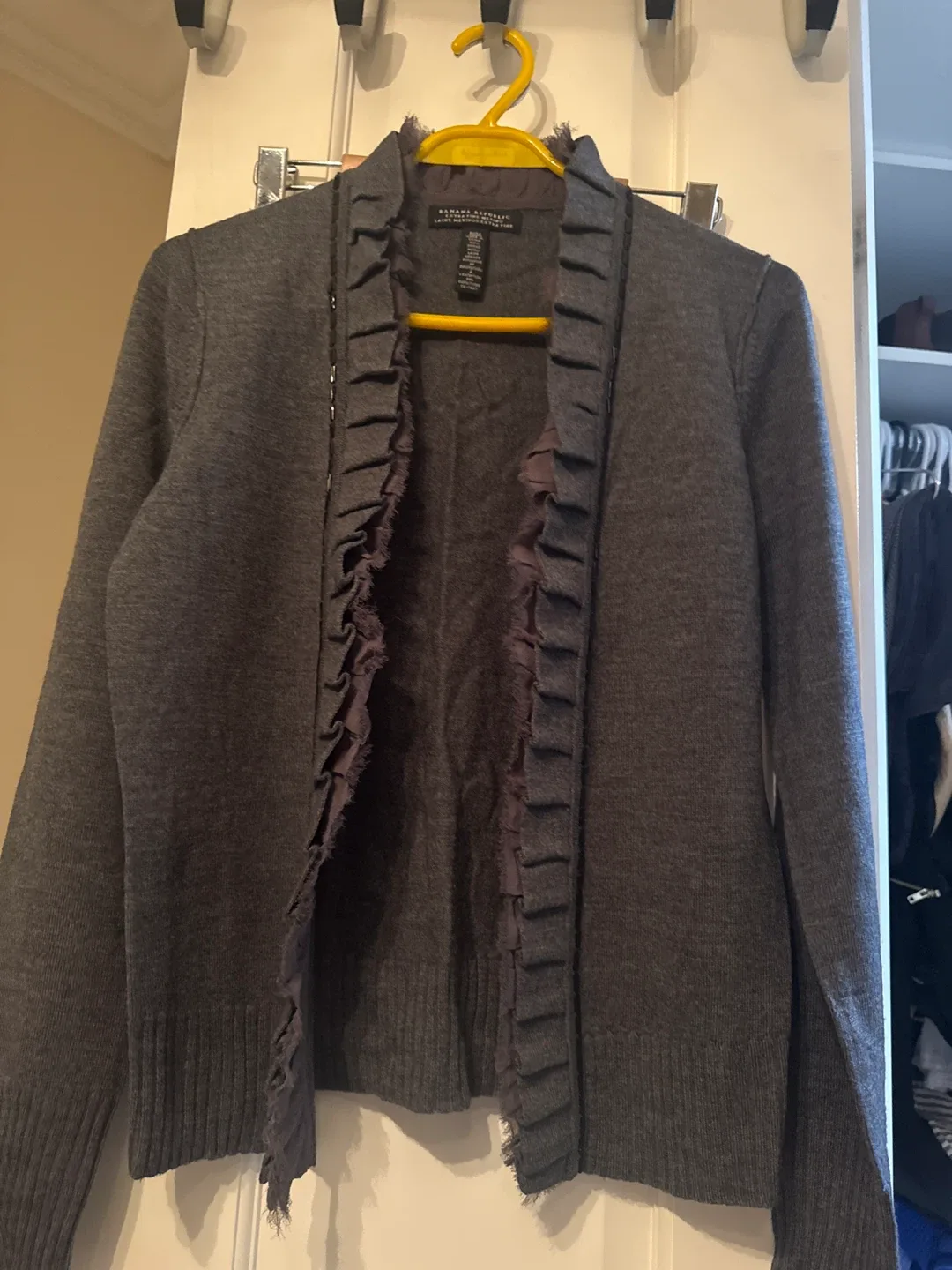 Banana Republic Grey Cardigan - Size Small image indicator(2)