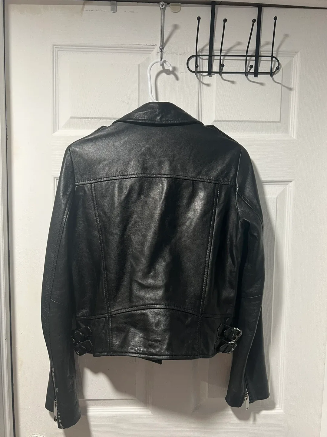 Zara Black Leather Jacket - Size M image indicator(3)