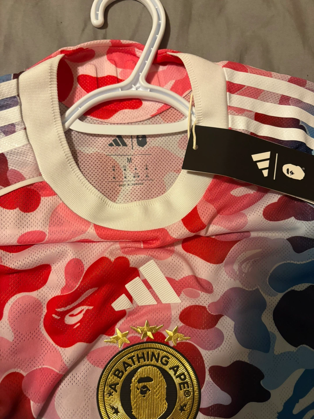 Adidas x BAPE ABC Camo Football Jersey - Size M - photo 3