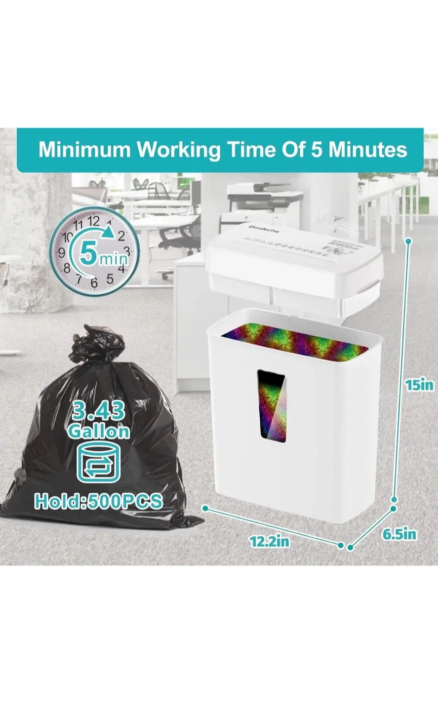 Woolsche C222P Micro-Cut Paper Shredder image indicator(3)