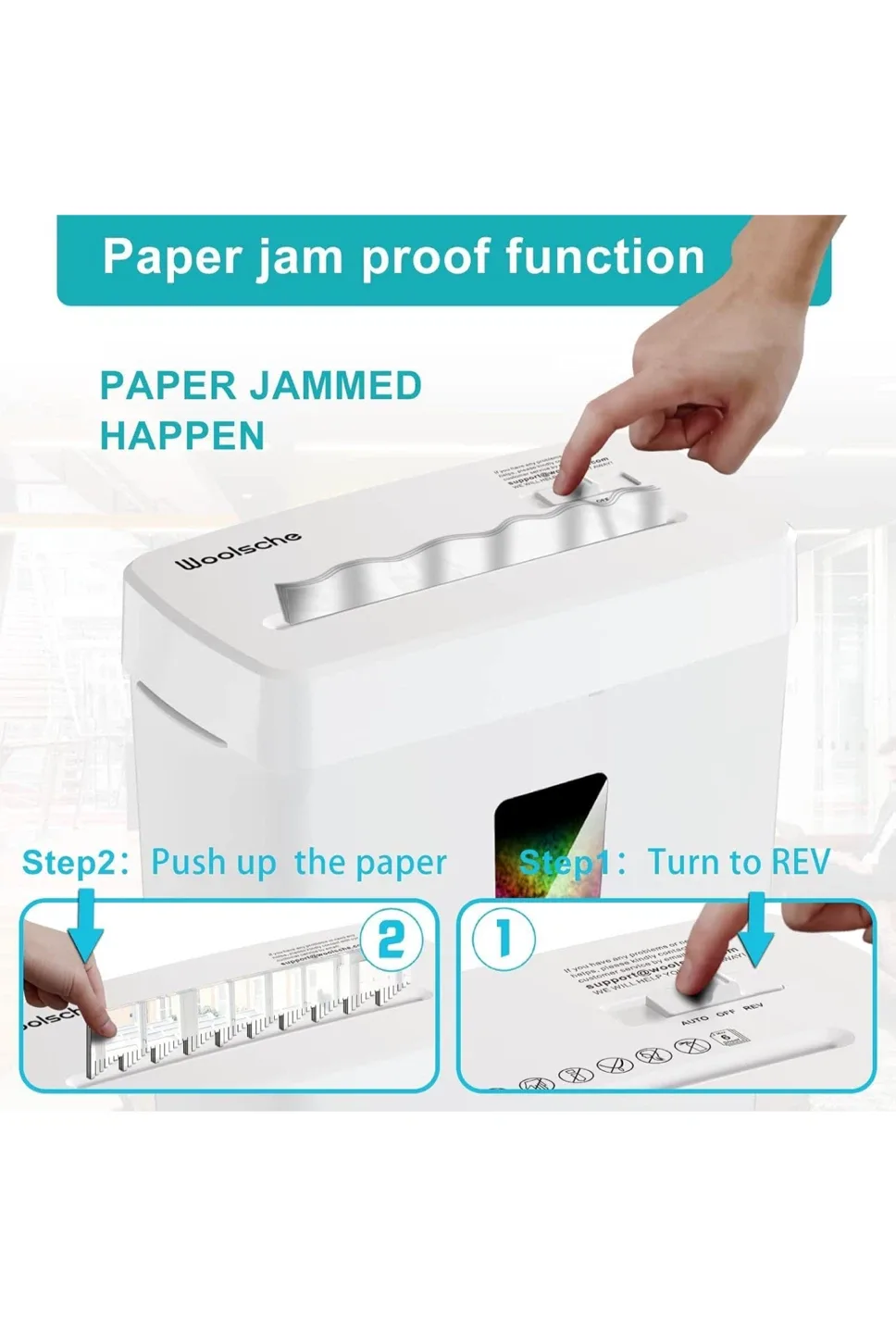 Woolsche C222P Micro-Cut Paper Shredder image indicator(2)