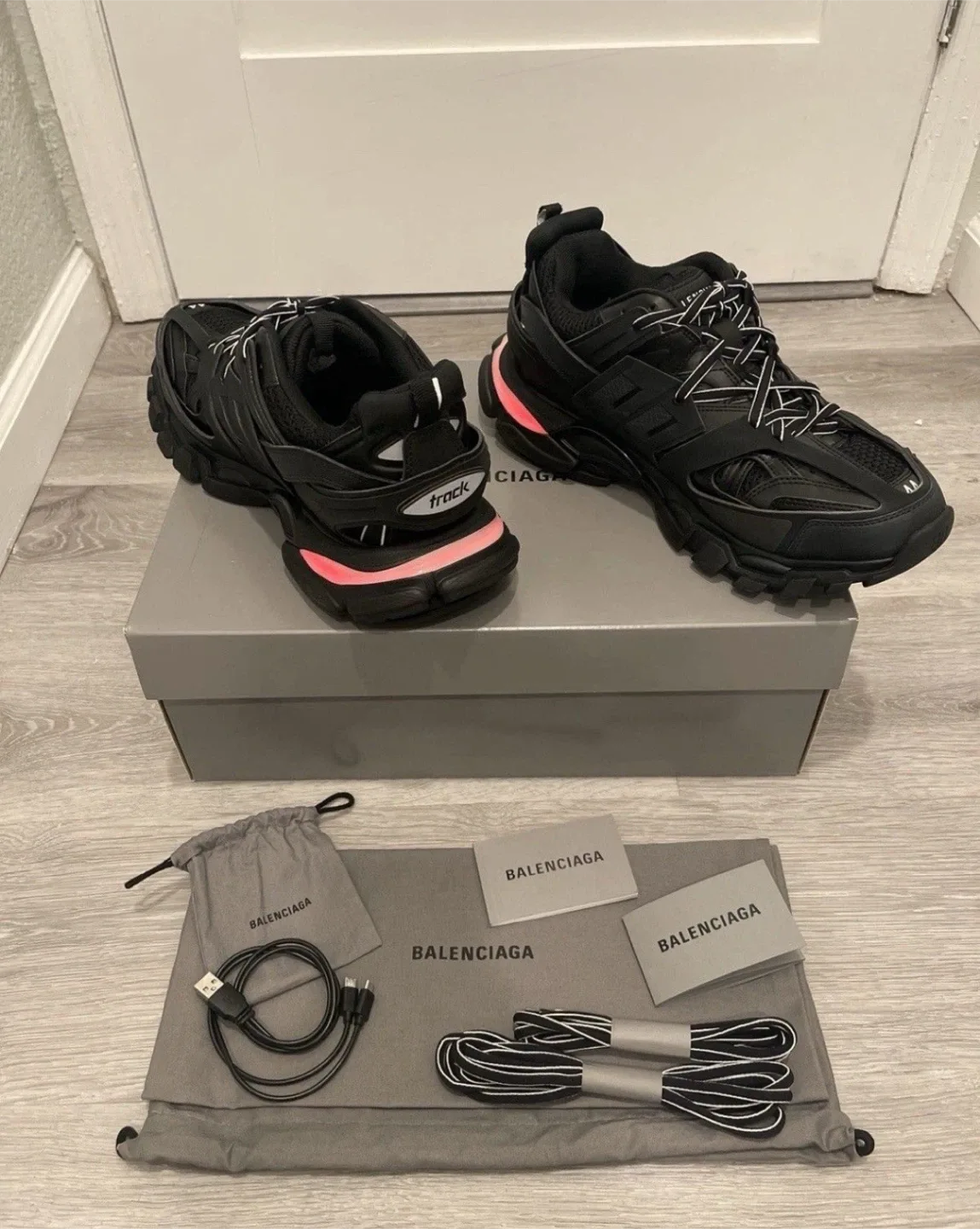 Balenciaga Track LED Sneakers - Black Used
